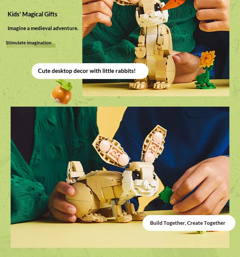 LEGO 3-in-1 Building Blocks 31162 Cute Rabbit Boys and Girls Children's Toys Birthday Gifts Decorative Ornament