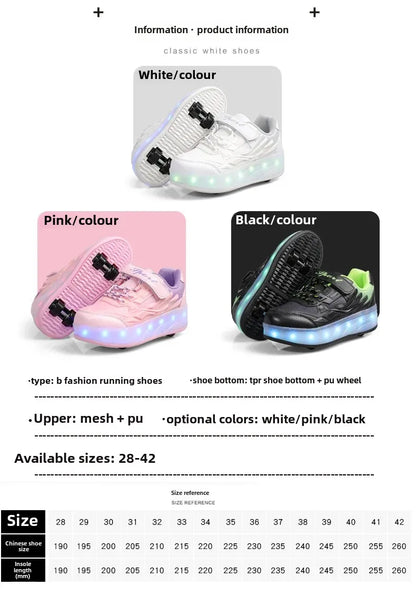 New Kids Roller Skates Boys Girls Inline Skates Four-Wheel Balance Wheels Walking Shoes Spring Outdoor Sports Entertainment