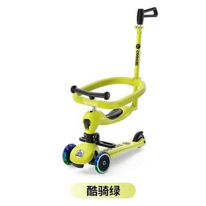 Baby stroller 3 wheels Multifunctional fenced seated scooter suitable for 2-12 years old baby bicycle Lightweight foldable
