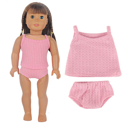 Pink Series Doll Accessories Doll Bag Box Trunk Clothes Pajamas Computer,Phone For 18 Inch American&43cm Baby New Born Girl Doll