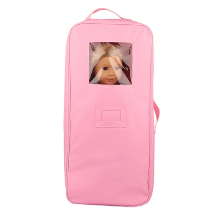 Pink Series Doll Accessories Doll Bag Box Trunk Clothes Pajamas Computer,Phone For 18 Inch American&43cm Baby New Born Girl Doll