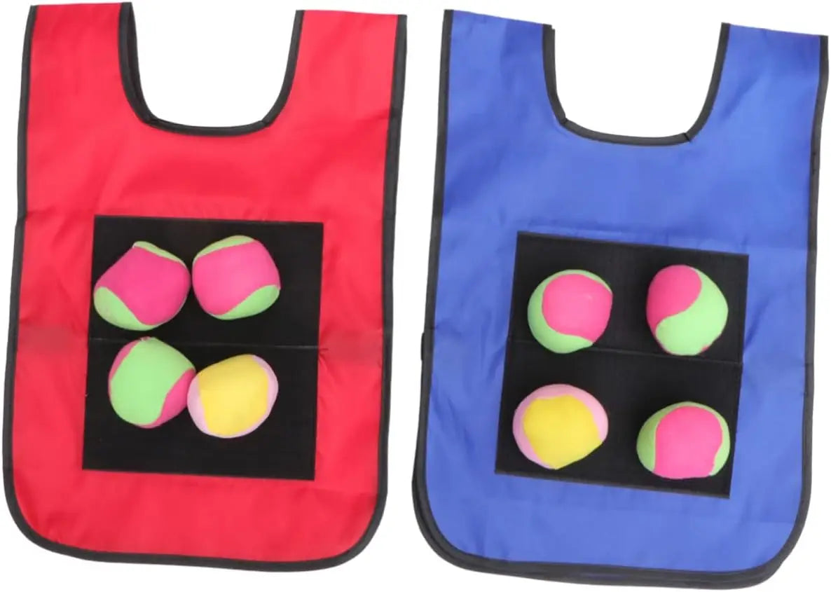 4pcs Children Dodgeball Game Vest Sticky Ball Dart Board Target Sport Game Toy Outdoor Parent-Child Interaction Playground Games