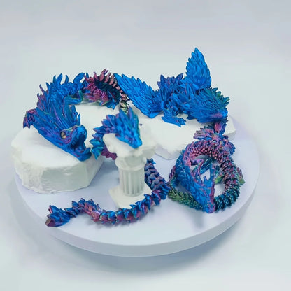 1Set of Articulated 3D Printed Random Dragon With 1pc Dragon Egg- Flexibly Joints for Dynamic Display - Ideal for Home & Office
