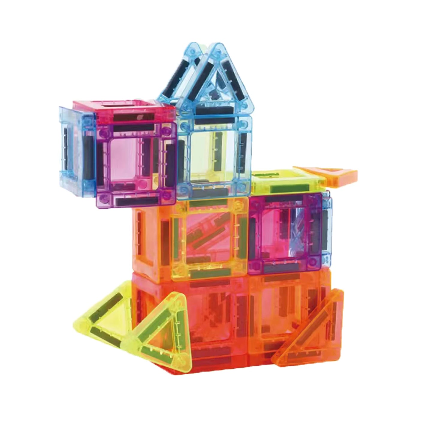 Mini Magnetic Tile Color Window Block Magnetic Block Portable Assembly Pocket Travel Bag Children'S Puzzle Toy