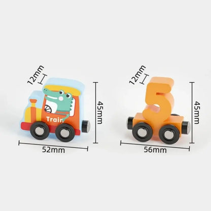 Magnetic Number Train Toys Montessori Wooden Toy Little Number Train Model Cognition Learning Car Children's Educational Toys
