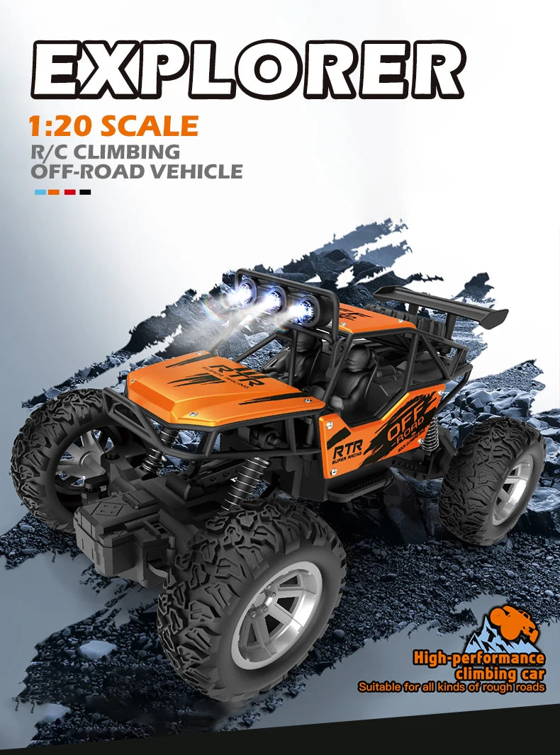 1: 20 Off road Remote Control Car Alloy Climbing Mountain Off road Toy Remote Control Car Children's Holiday Gift Box Set