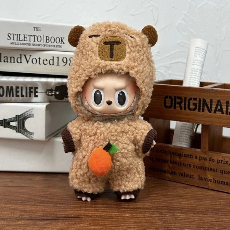 Suitable for 17cm Labubu Clothes Cute Overalls Skirt Suit V1 V2 V3 DIY Clothing Accessories Creative Children's Toy Gifts