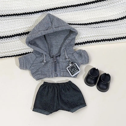 For labubu Big Into Energy Series Casual Hoodie Grey And Black Suit Fashion Sweatshirt Jacket Lovely Outfit Gifts